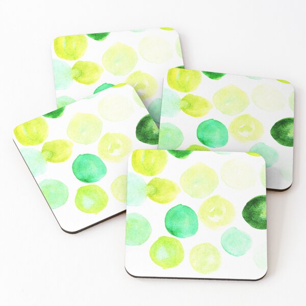 Item preview, Watercolor circles green and yellow colors designed and sold by lausn.