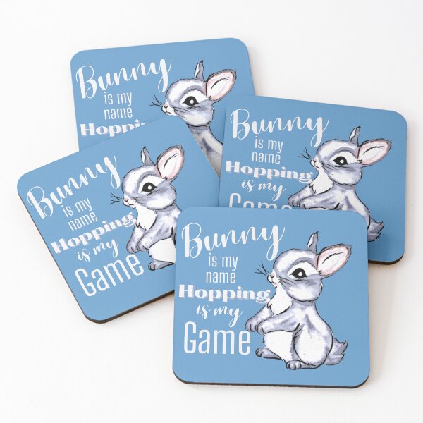 Item preview, Bunny is My Name and Hopping is my Game funny T shirt design for bunny lovers, babies and toddlers. designed and sold by tranquilbeach.