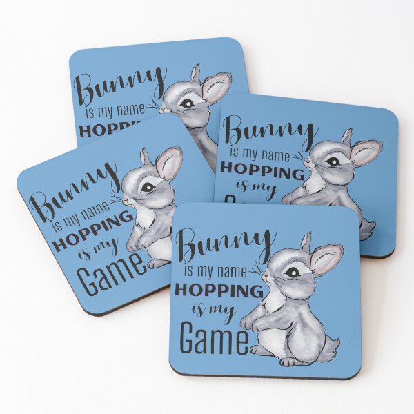 Item preview, Bunny is My Name and Hopping is my Game funny T shirt design for bunny lovers, babies and toddlers. designed and sold by tranquilbeach.