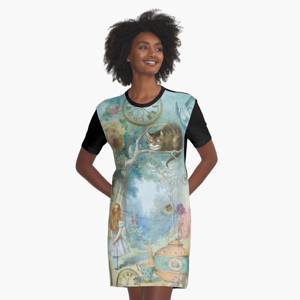 Wonderland Graphic T-Shirt Dress