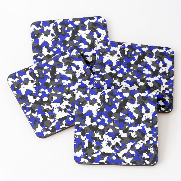 Item preview, White Blue Camouflage  designed and sold by Tshirtstory.