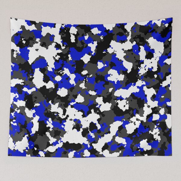 Item preview, White Blue Camouflage  designed and sold by Tshirtstory.