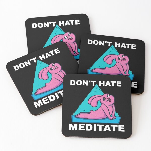 Item preview, Rabbit Yoga Funny Bunnie In Yoga Sticker designed and sold by felyn3gloria.