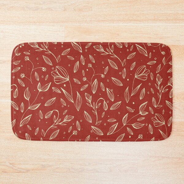 Item preview, Autumn Red Floral Pattern designed and sold by cherishakayart.