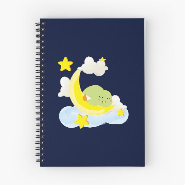 Item preview, Cute kawaii bird sleeping on the moon designed and sold by fluffyfamcraft.