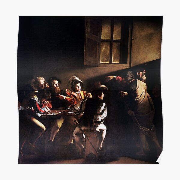 Caravaggio The Calling of Saint Matthew Poster