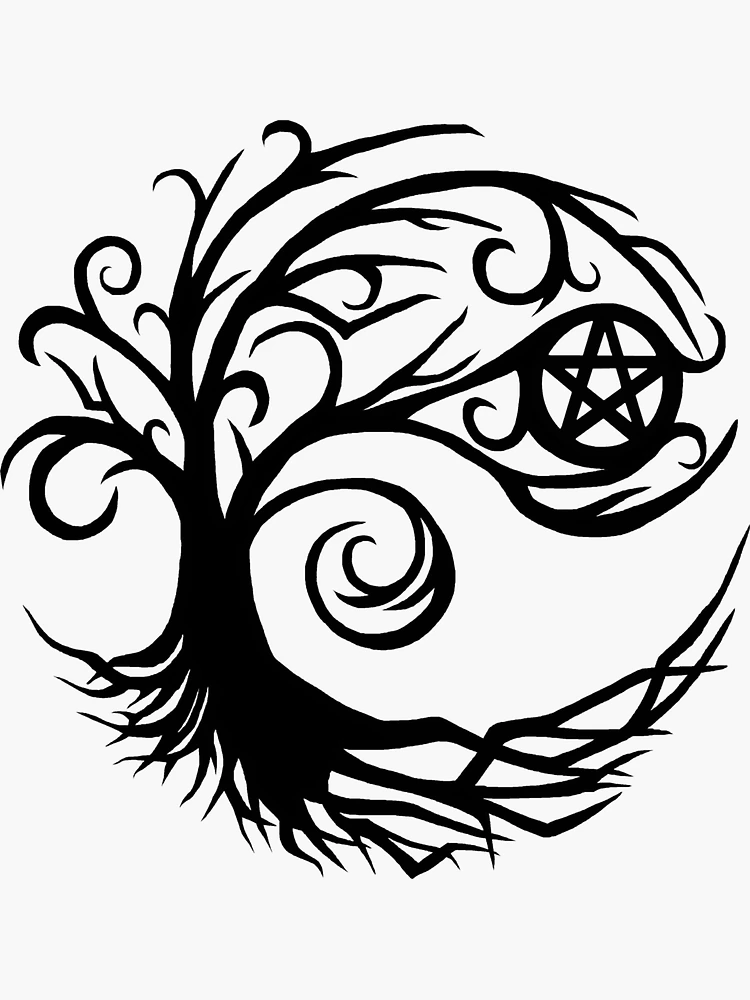 MM: Extra Large Cut Out Tree Wall Pentacle 