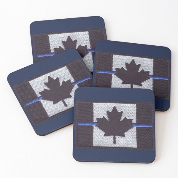 Item preview, Parche de bandera de Canadá de línea azul delgada designed and sold by BetterDaze.