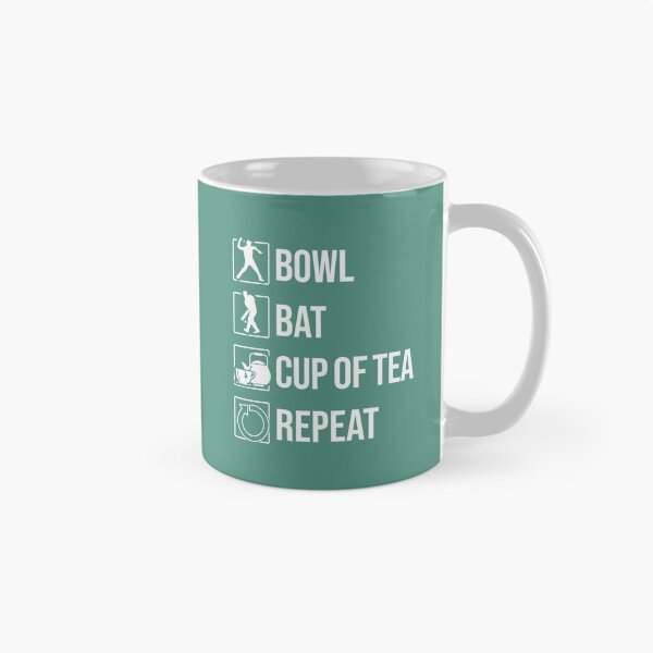 Item preview, Bow, Bat, Cup Of Tea, Repeat - Funny Cricket   designed and sold by D4Biz.