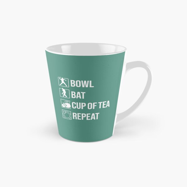 Item preview, Bow, Bat, Cup Of Tea, Repeat - Funny Cricket   designed and sold by D4Biz.