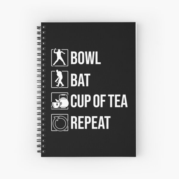 Item preview, Bow, Bat, Cup Of Tea, Repeat - Funny Cricket   designed and sold by D4Biz.