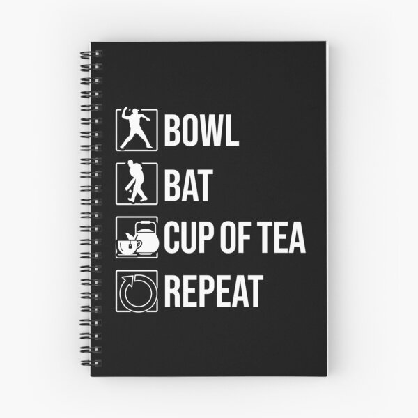 Item preview, Bow, Bat, Cup Of Tea, Repeat - Funny Cricket   designed and sold by D4Biz.