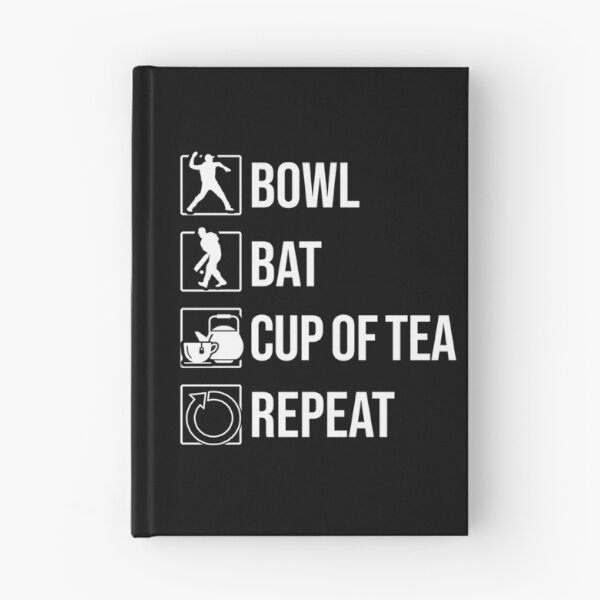 Item preview, Bow, Bat, Cup Of Tea, Repeat - Funny Cricket   designed and sold by D4Biz.