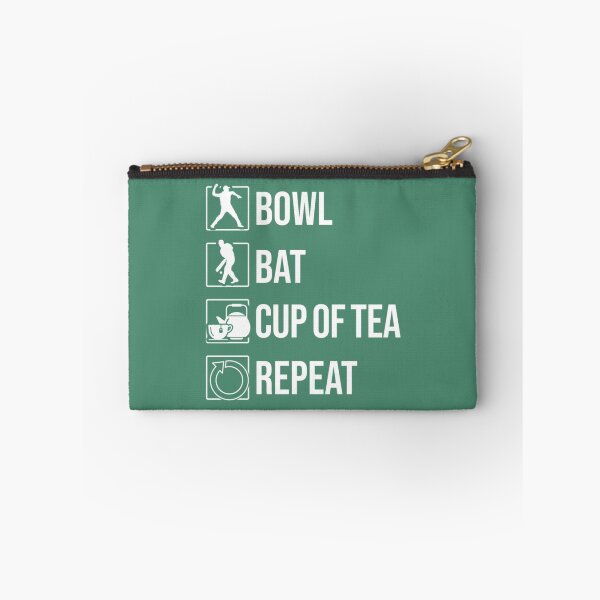Item preview, Bow, Bat, Cup Of Tea, Repeat - Funny Cricket   designed and sold by D4Biz.