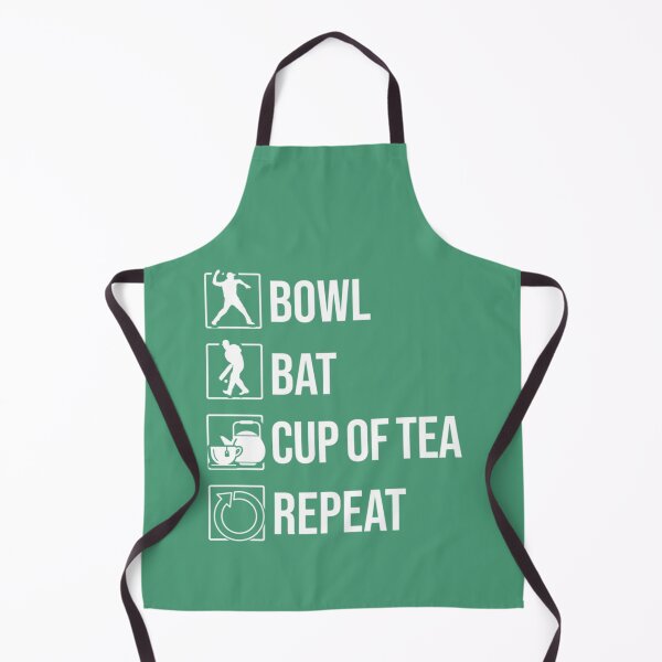 Item preview, Bow, Bat, Cup Of Tea, Repeat - Funny Cricket designed and sold by D4Biz.