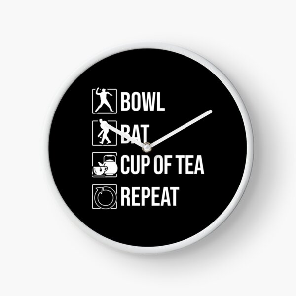Item preview, Bow, Bat, Cup Of Tea, Repeat - Funny Cricket   designed and sold by D4Biz.