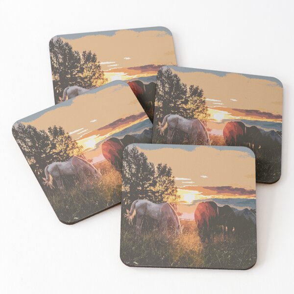 Item preview, Horses and sunset designed and sold by Lotofus.