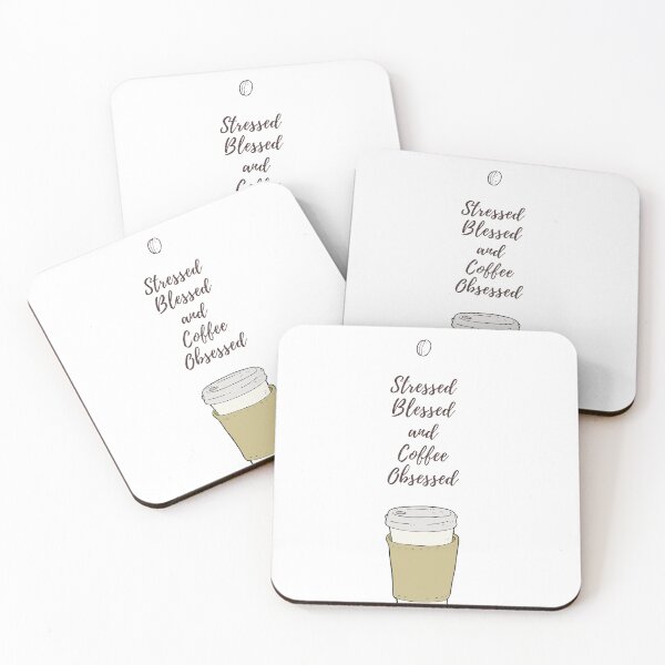 Item preview,  Stressed Blessed And Coffee Obsessed designed and sold by formylovelydog.