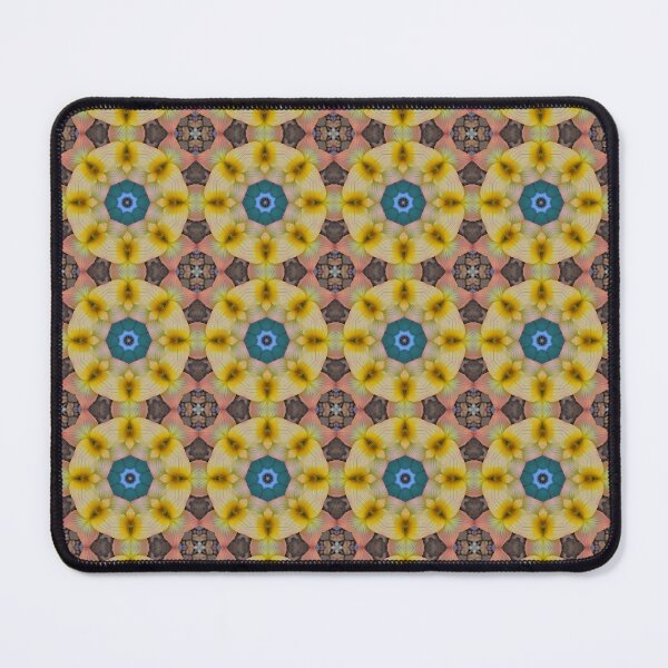 Item preview, Yellow and Blue Modern Mosaic Octagon Flower Pattern | Romulea Pilosa 1.2 designed and sold by FRLF.