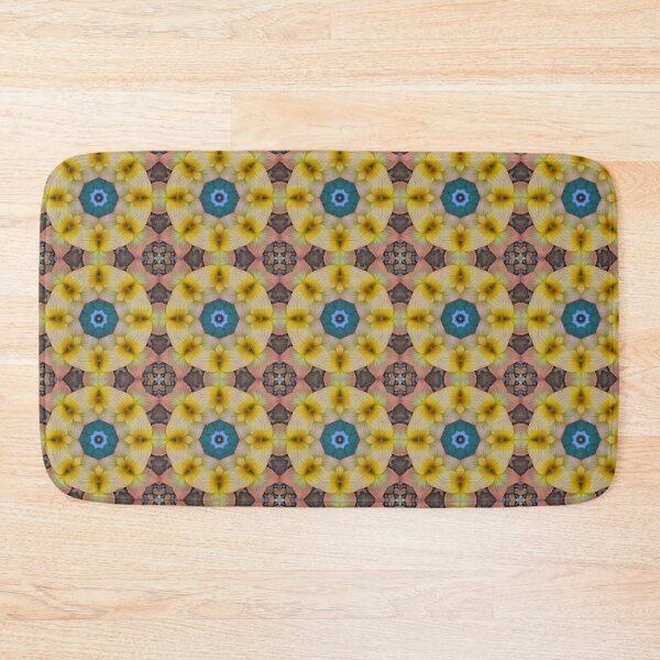 Item preview, Yellow and Blue Modern Mosaic Octagon Flower Pattern | Romulea Pilosa 1.2 designed and sold by FRLF.