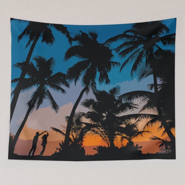 Item preview, lovers under palm trees designed and sold by Lotofus.
