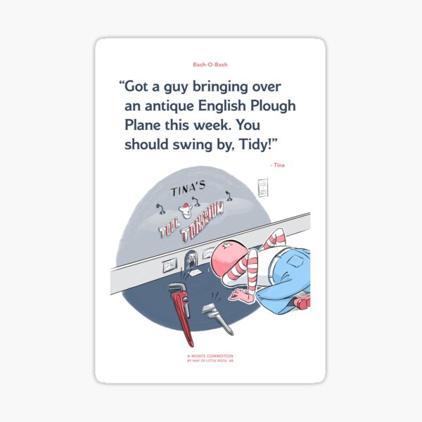 Tina and Tidy at the Tool Tonsorium Sticker