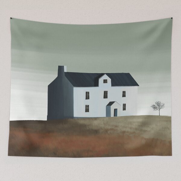 Item preview, Barn old house village villa paint art designed and sold by Arctic frame studio.