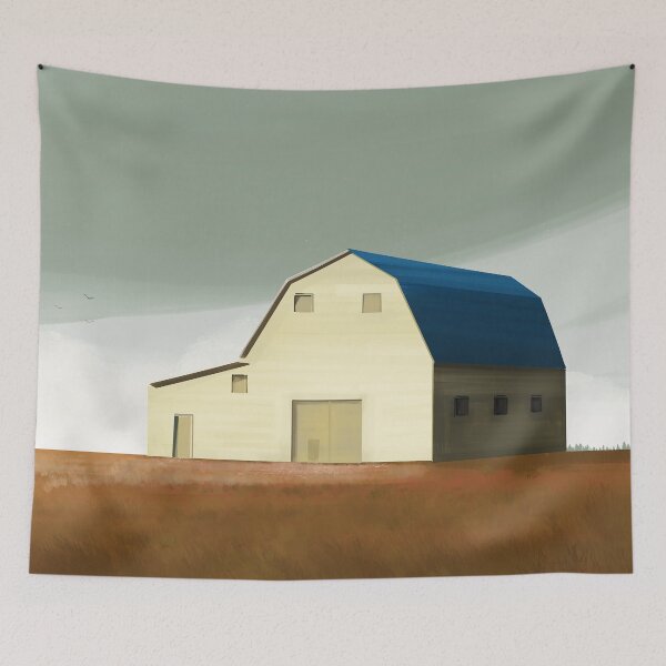 Item preview, Barn village cottage paint landscape  designed and sold by Arctic frame studio.