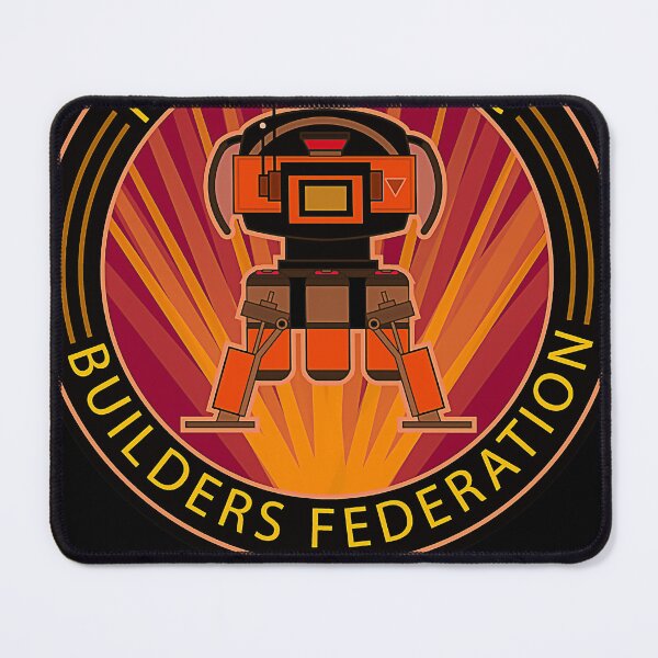 Item preview, No Mans Sky  Pan-Galactic Builders Federation badge - red designed and sold by jennycaisipe.