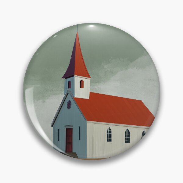 Item preview, Country church landscape paint wall art  designed and sold by Arctic frame studio.