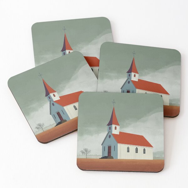Item preview, Country church landscape paint wall art  designed and sold by Arctic frame studio.