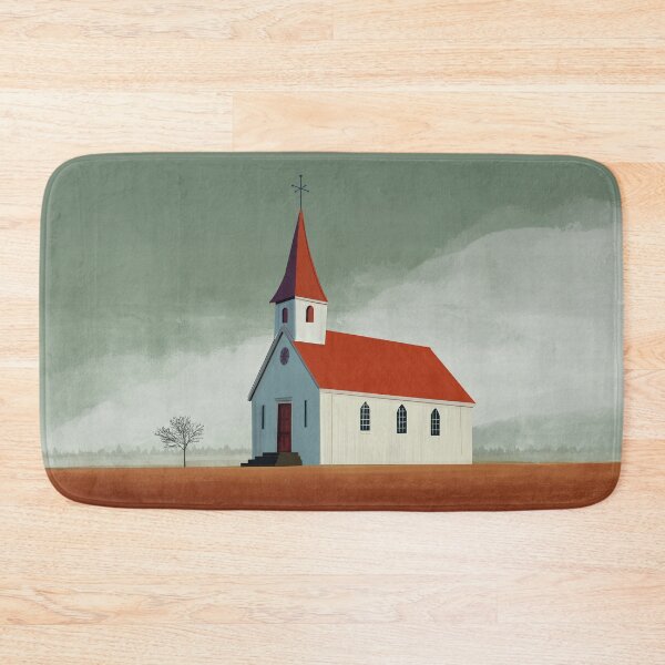 Item preview, Country church landscape paint wall art  designed and sold by Arctic frame studio.