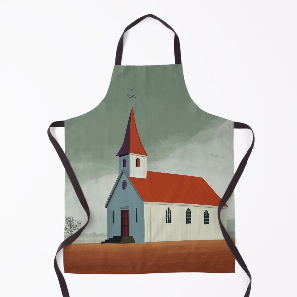 Item preview, Country church landscape paint wall art  designed and sold by Arctic frame studio.