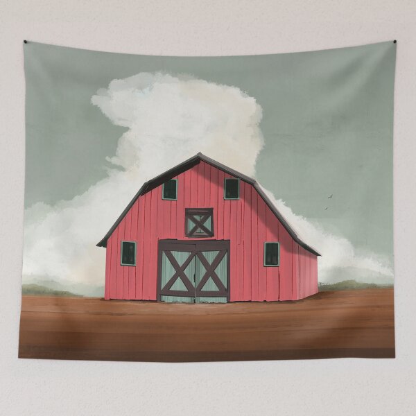 Item preview, vintage farm barn landscape, designed and sold by Arctic frame studio.