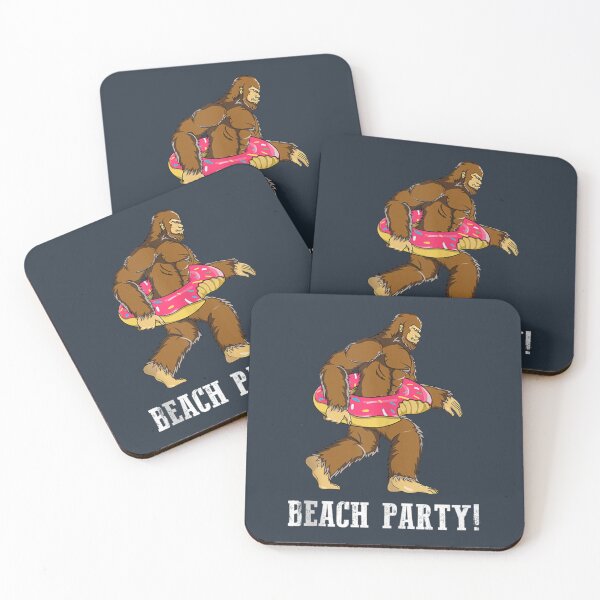 Item preview, Bigfoot Pink Donut Bite Pool Float Beach Party Sasquatch 665 designed and sold by LeerSiun.
