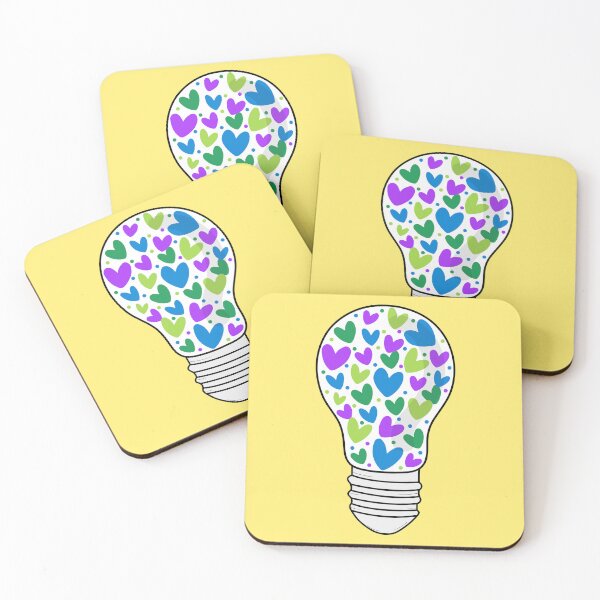 Item preview, Light bulb full of hearts │ Jar of lovely hearts │mason jar with love hearts │cute mason jar with lovely hearts designed and sold by Smartmerch99.