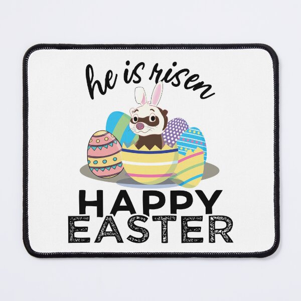 Item preview, Cute Ferret Bunny Ears Easter Egg Hunt Risen designed and sold by alltheprints.