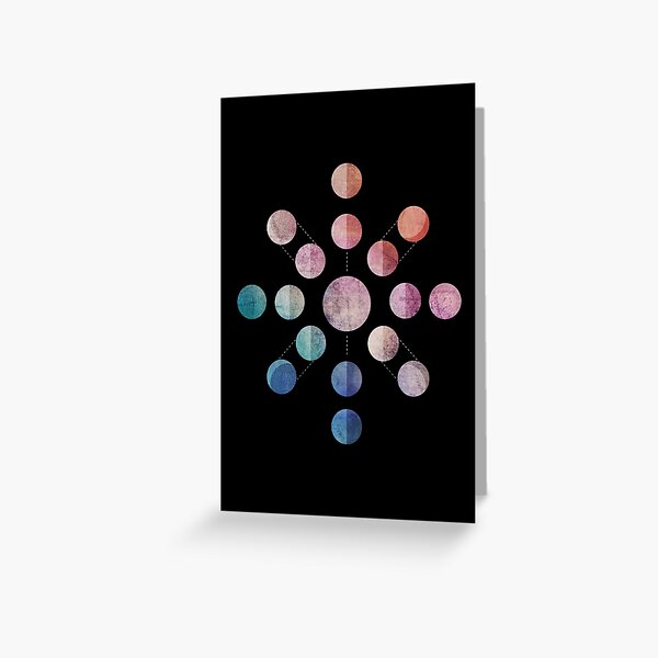 Lunar Cycle (Dark) Greeting Card