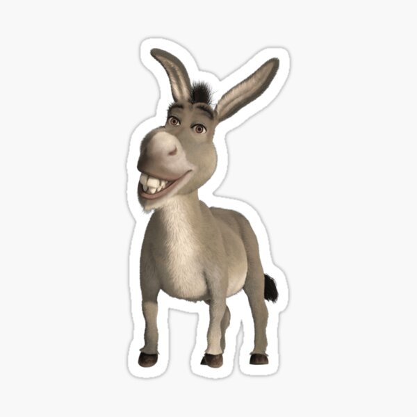 shrek donkey meme Sticker for Sale by potatojuic3