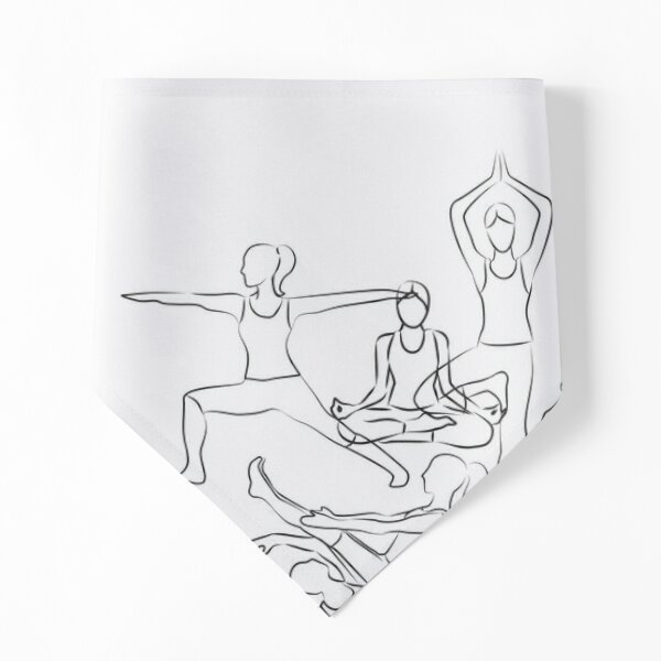 Yoga Asanas - drawing Pin for Sale by XOOXOO