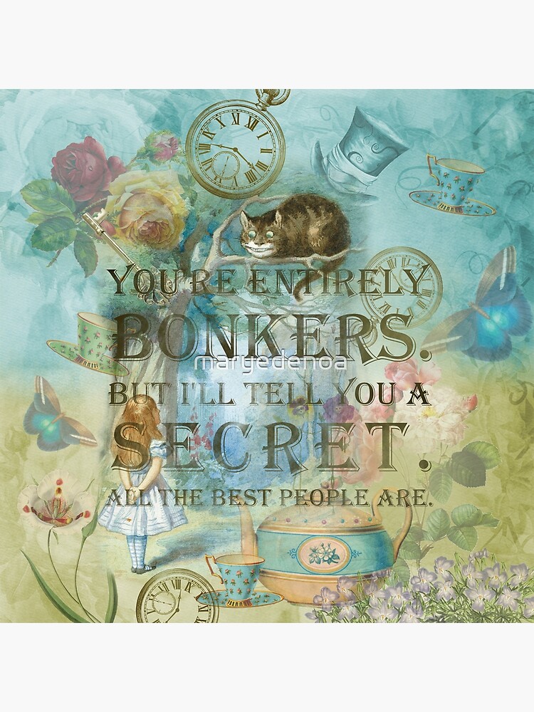 Disover Wonderland - Bonkers Quote- Alice in Wonderland Premium Matte Vertical Poster