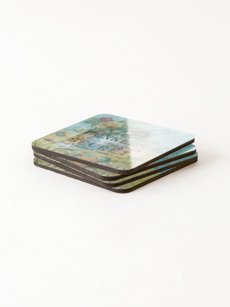 Alternate view of Wonderland - Bonkers Quote- Alice in Wonderland Coasters (Set of 4)