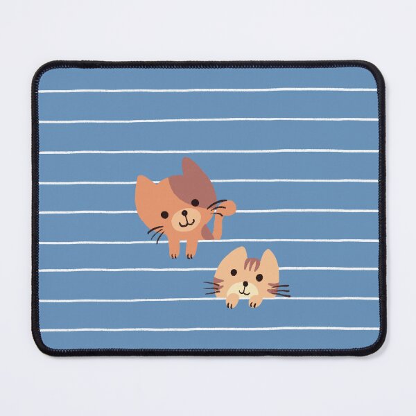Item preview, cat duo on blue designed and sold by onMerryDay.