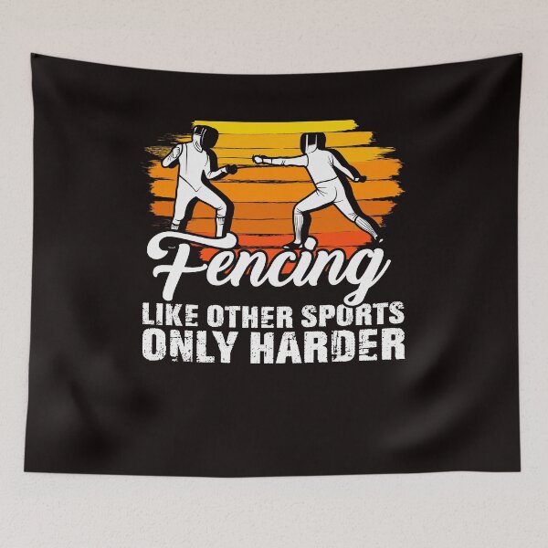 Item preview, Fencing Sports Duel Fencer Epee Rapier Saber Fight Fence designed and sold by TomGiantDesigns.