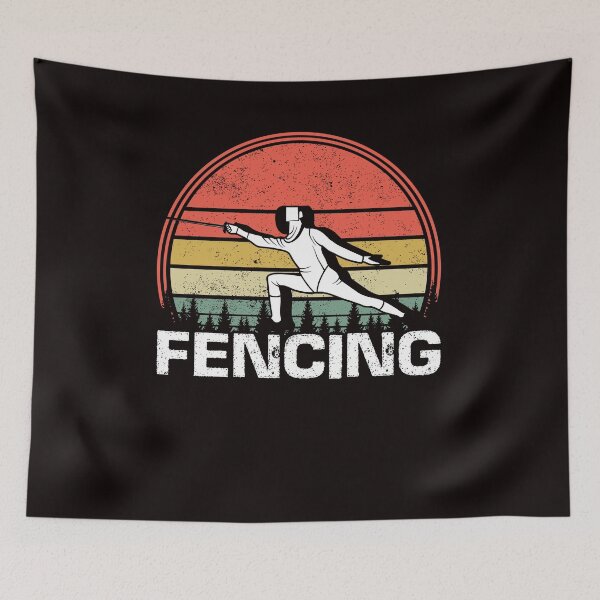 Item preview, Vintage Fencer Retro Fencing Sports Duel Fight Saber Rapier designed and sold by TomGiantDesigns.