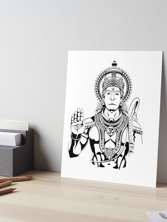 Hanuman Ji, sketch, face, lord, god, HD phone wallpaper | Peakpx