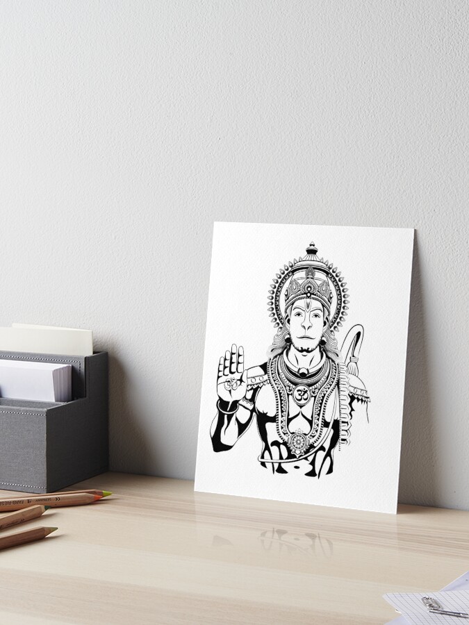 Gallery99 Lord Hanuman Sketch Scratch/ Dust Proof Painting (15 Inch X 11  Inch, Multicolor) : Amazon.in: Home & Kitchen