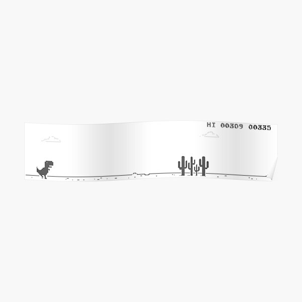 T-rex dinosaur game no internet connection Chrome Poster
