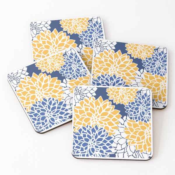 Artikelvorschau, Flower Blooms, Blue and Yellow entworfen und verkauft von meggydesigns.