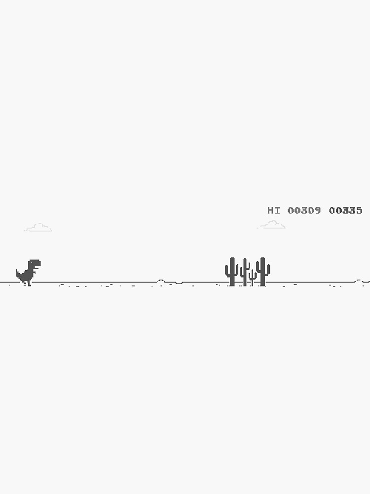T-rex dinosaur game no internet connection Chrome by LeyoShop